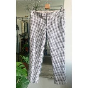 Banana Republic White and Blue Pants